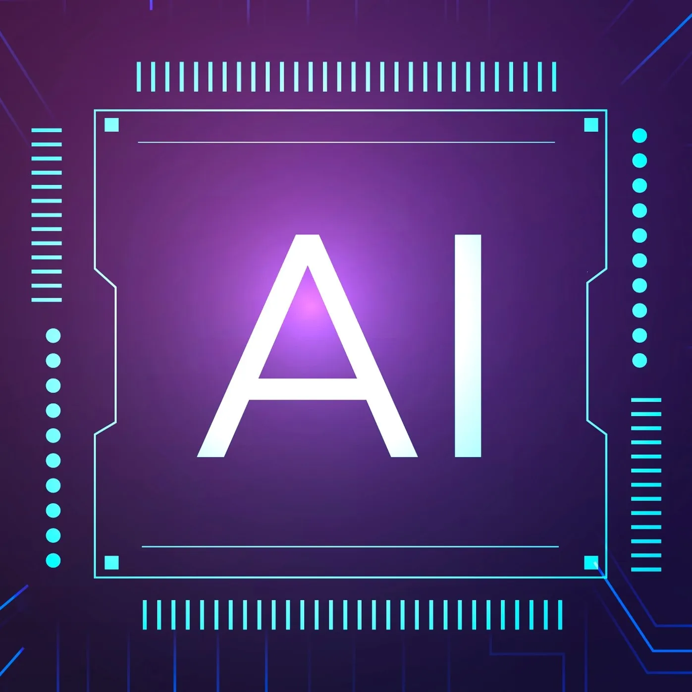 ชิปคอมพิวเตอร์ที่มีตัวอักษร AI บนนั้น